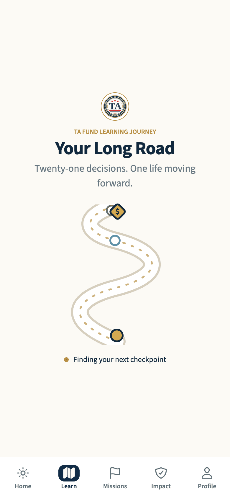 TA Fund learning road preparing the next checkpoint